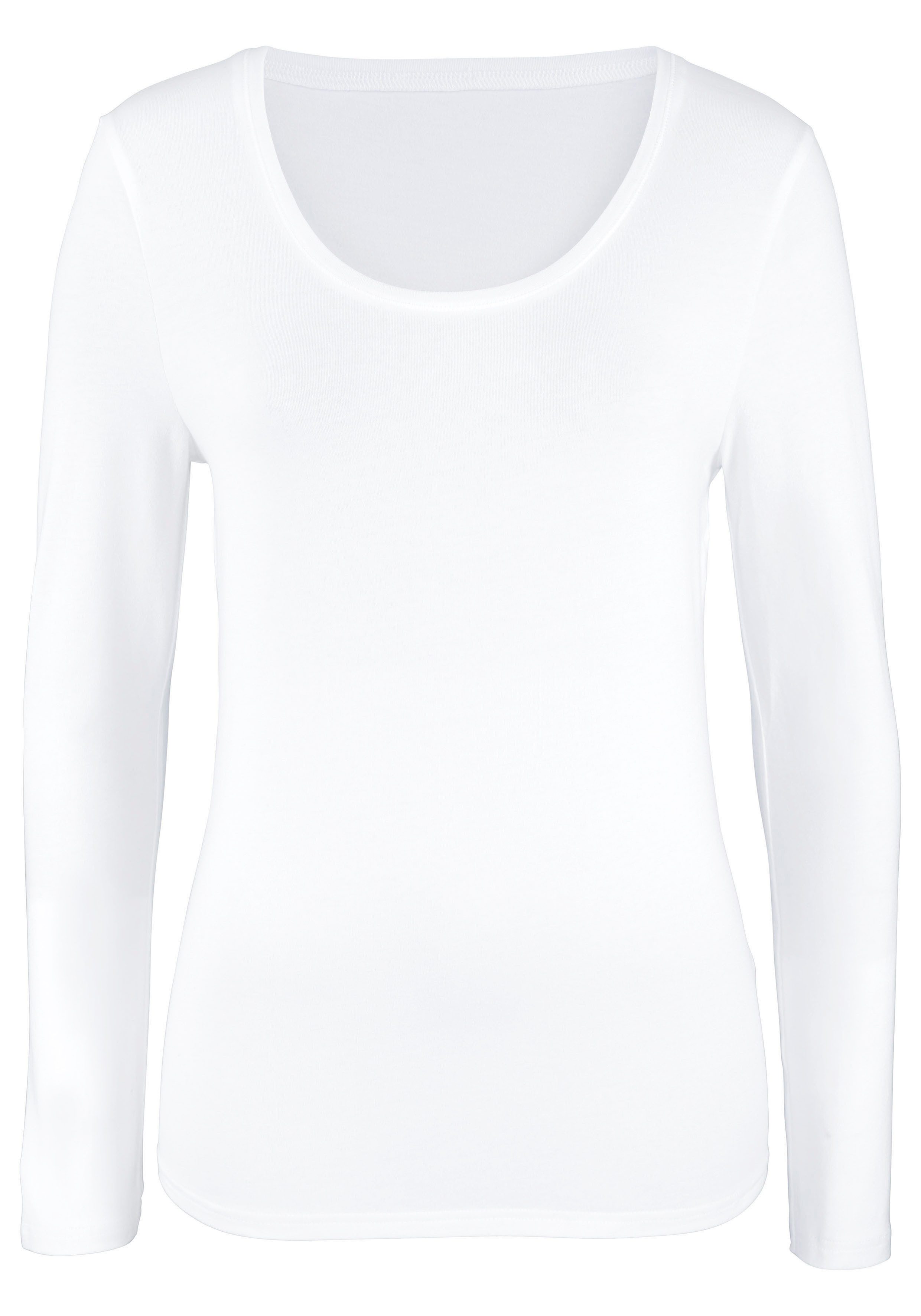 Langarmshirt aus elastischer Baumwoll-Qualität