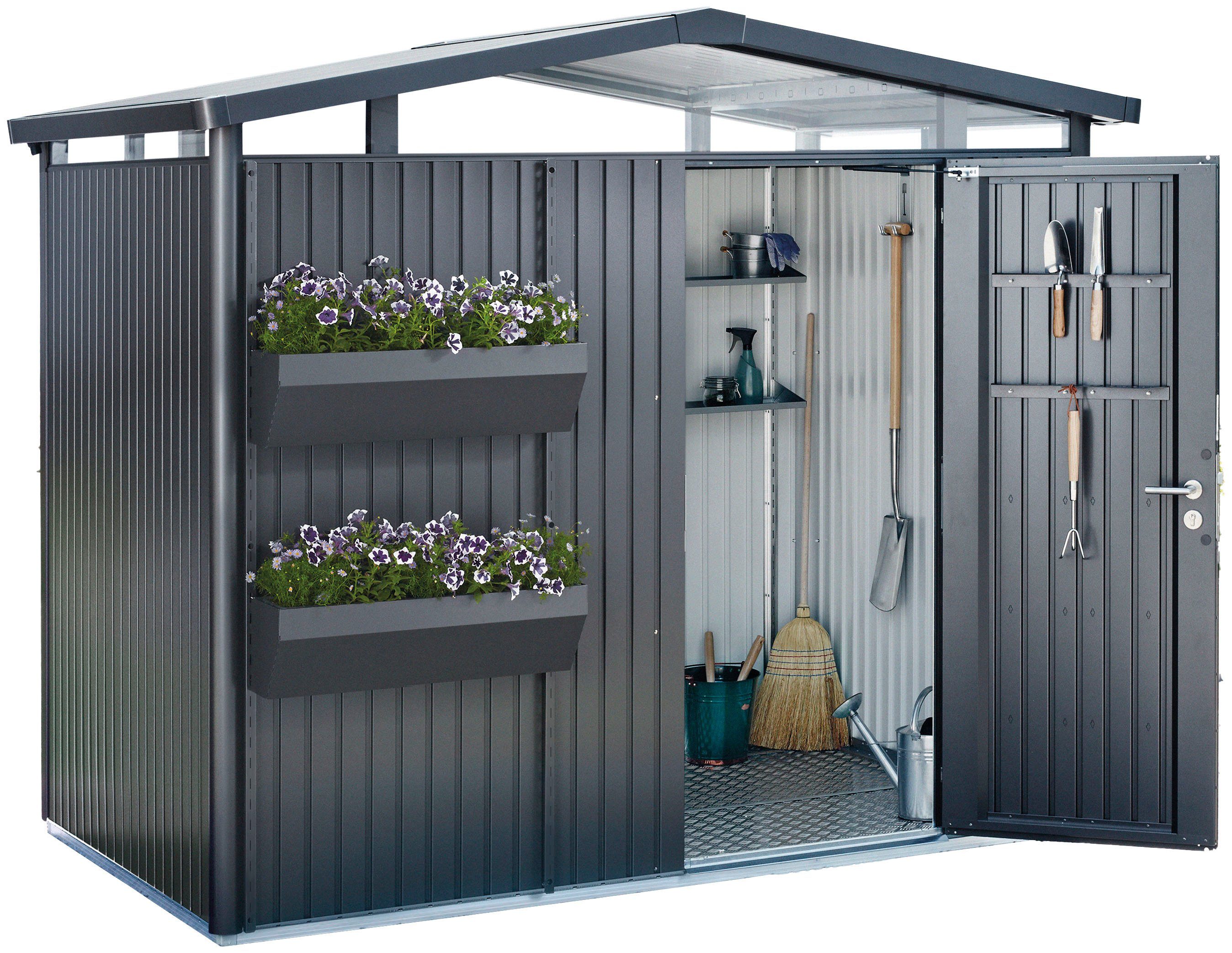 Erstaunlicher Preis! Biohort Blumenkasten FloraBoard, 2er-Set, dunkelgrau-metallic