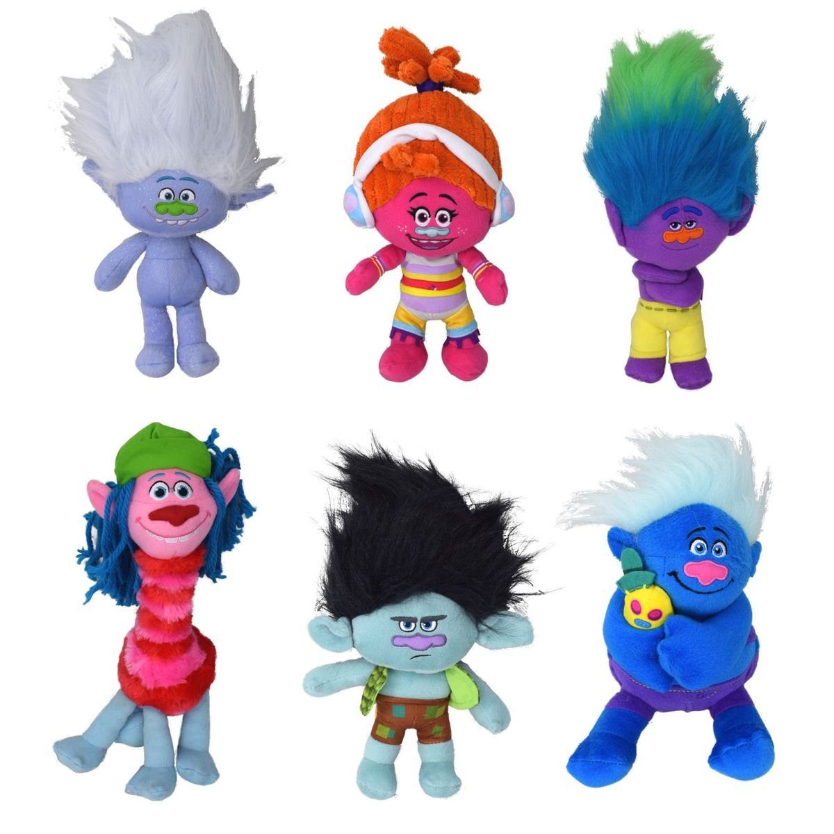 DreamWorks Kuscheltier Trolls Plüschfigur Cooper, Creek, Guy Diamond, uvm. Sammelfigur, authentisches Design