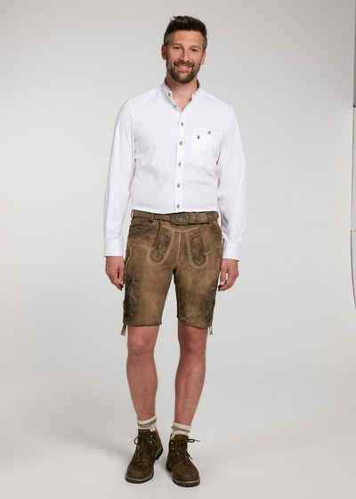 Spieth & Wensky Shorts Lederhose Wagnun mit Beinschnürung