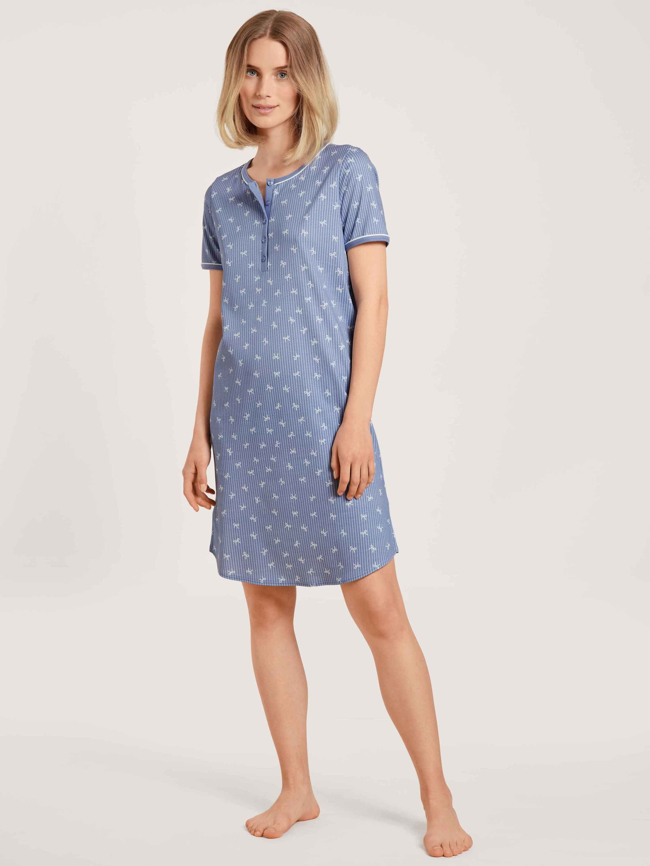 CALIDA Sleepshirt Sleepshirt, Länge 95cm (1-tlg) provence blue | Sleepshirts