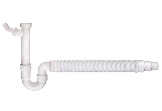 CORNAT Siphon »Flexibler Spültischgeruchsverschluss«, (Set), passend für alle handelsüblichen Waschbecken
