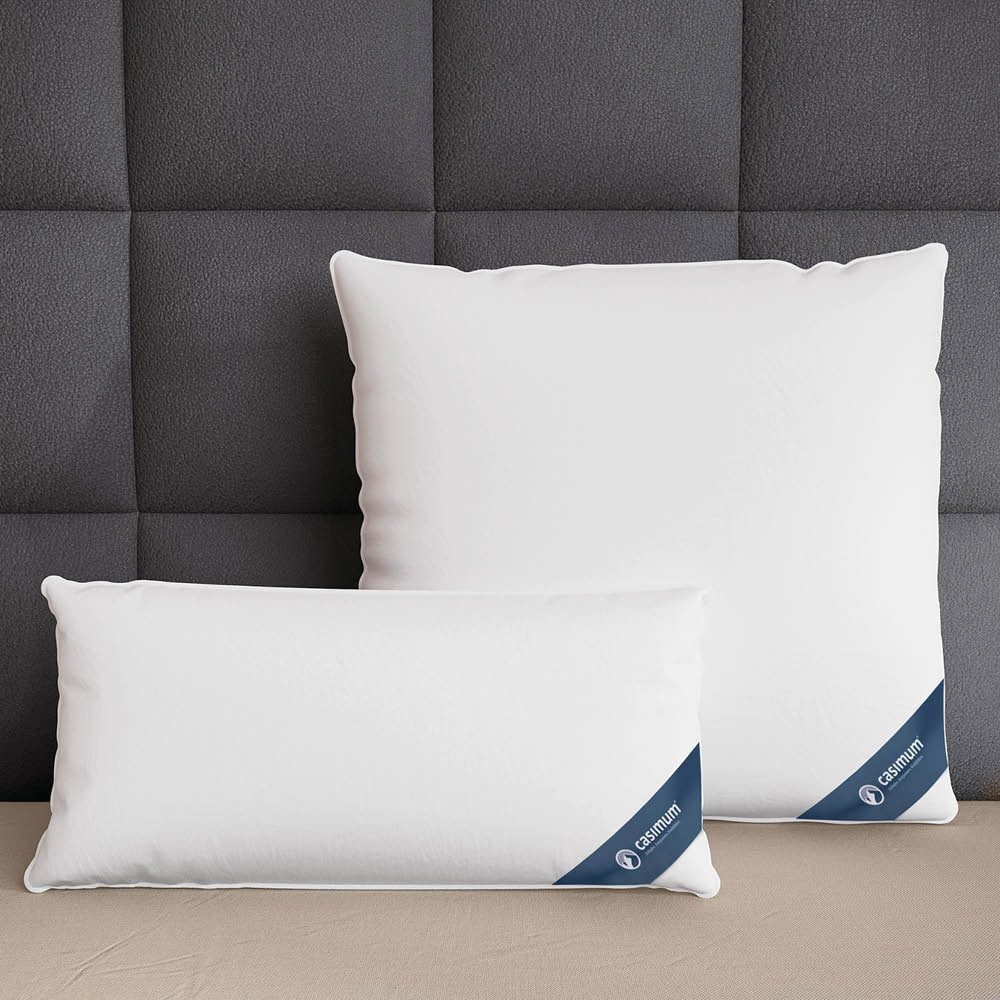casimum 3-Kammer-Kopfkissen LUXUS Daunenkissen 80x80, Kopfkissen günstig online kaufen