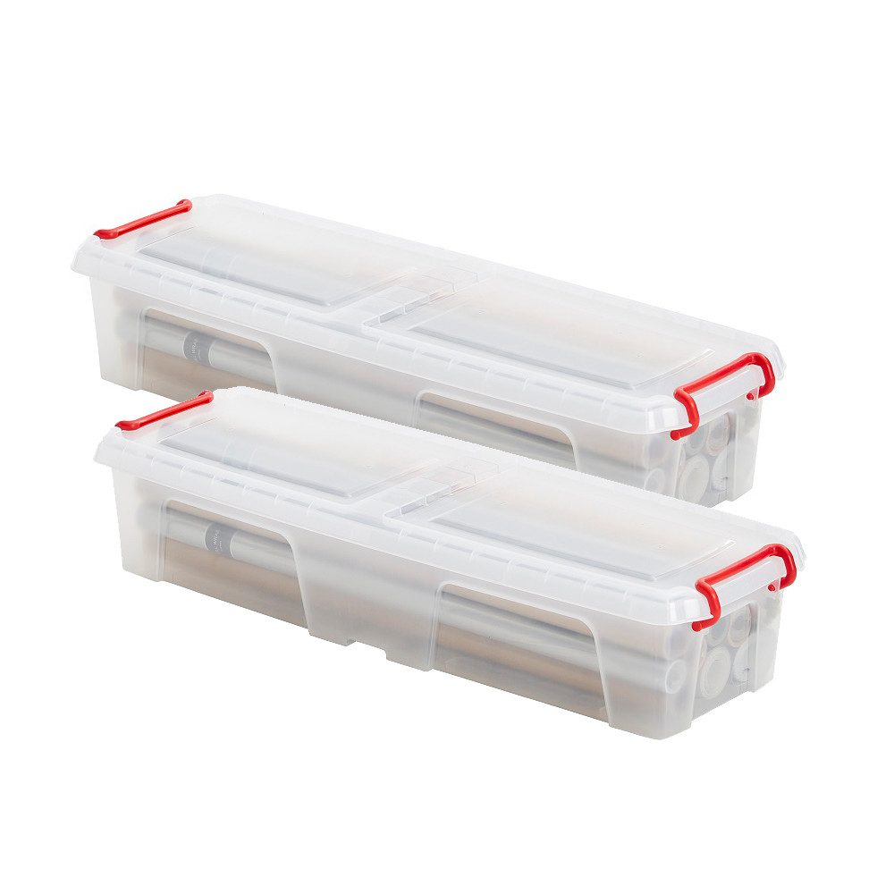 KreLeo Aufbewahrungsbox mit Deckel für Geschenkpapier, 20 Liter (Set wählbar)