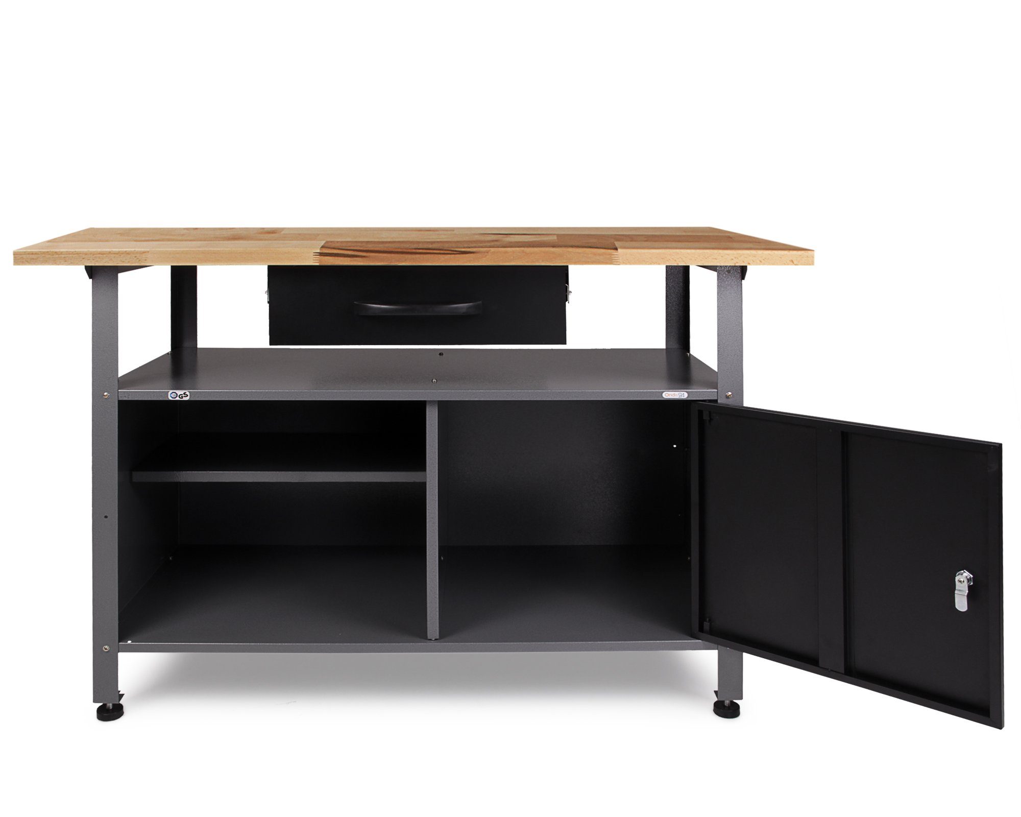 ONDIS24 Werkstatt-Set Ecklösung Simple One Werkbank, höhenverstellbar, abschließbar