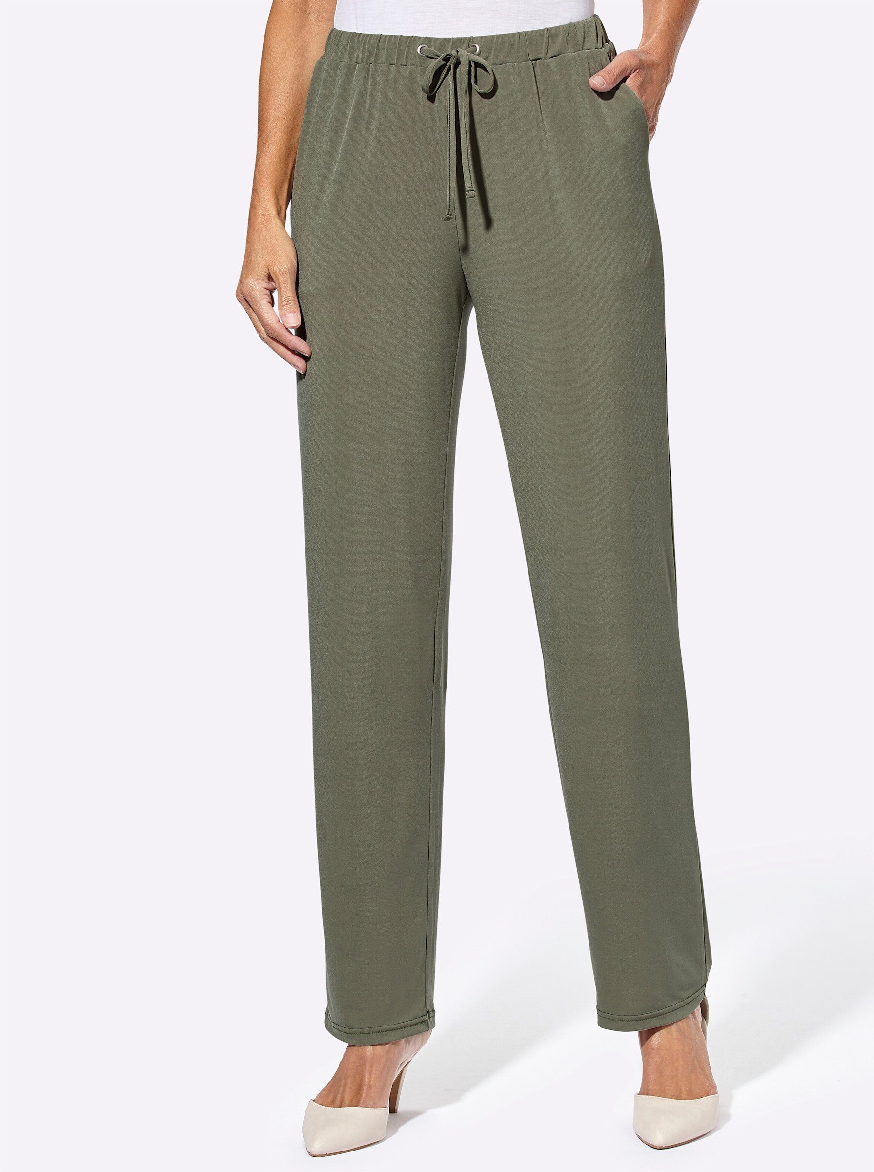 WITT WEIDEN Jerseyhose Innenbeinlänge ca. 74 cm khaki