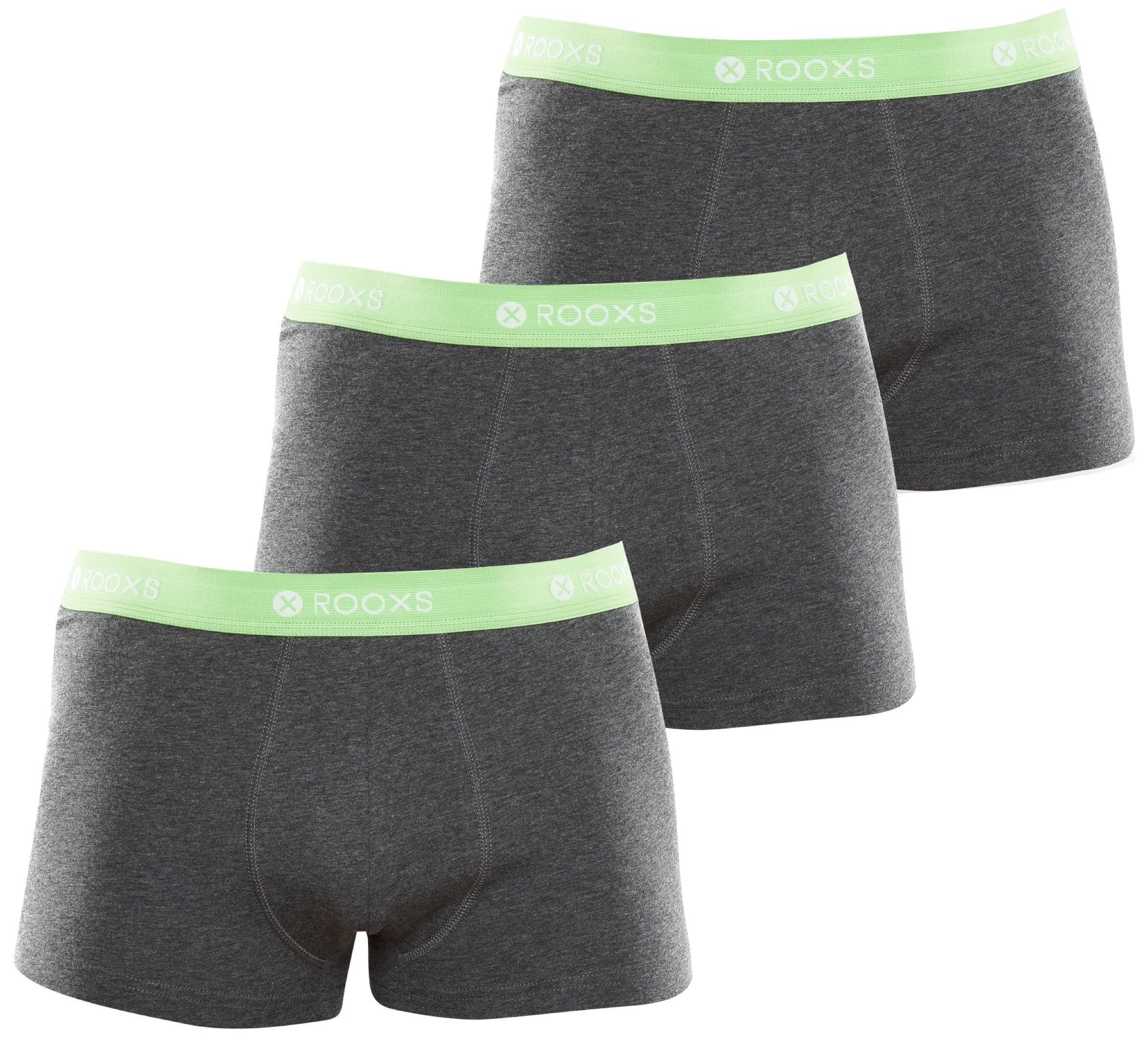 ROOXS Boxershorts Enge Unterhosen Herren Männer (3-St) Baumwolle Retroshorts