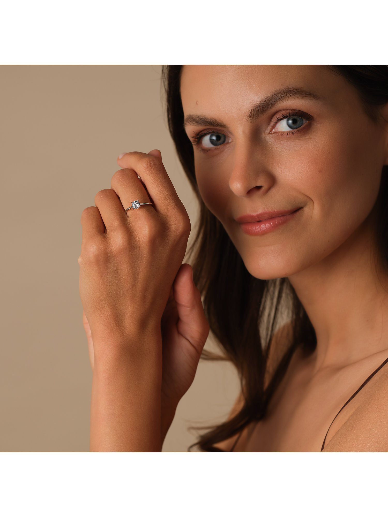CHRIST Diamantring CHRIST Damen-Damenring 1 Diamant, Lab Grown