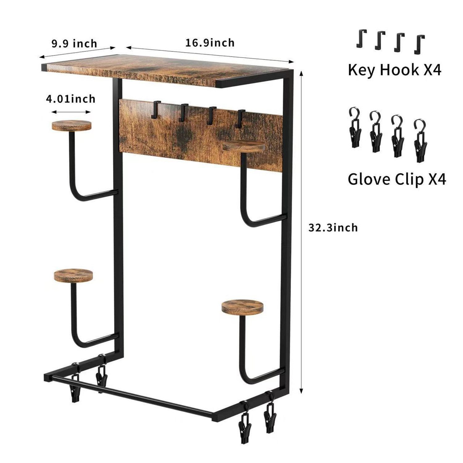 GarveeMore Werkzeughalter Holz Motorrad Helm Rack günstig online kaufen