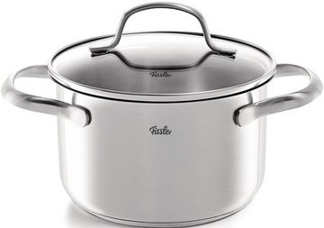 Fissler Topf-Set San Francisco, Edelstahl 18/10 (Set, 9-tlg., Bratentopf 20 cm, je 1 Kochtopf 16/20/24 cm, Stielkasserolle 16 cm), Geeignet für alle Herdarten, Induktion