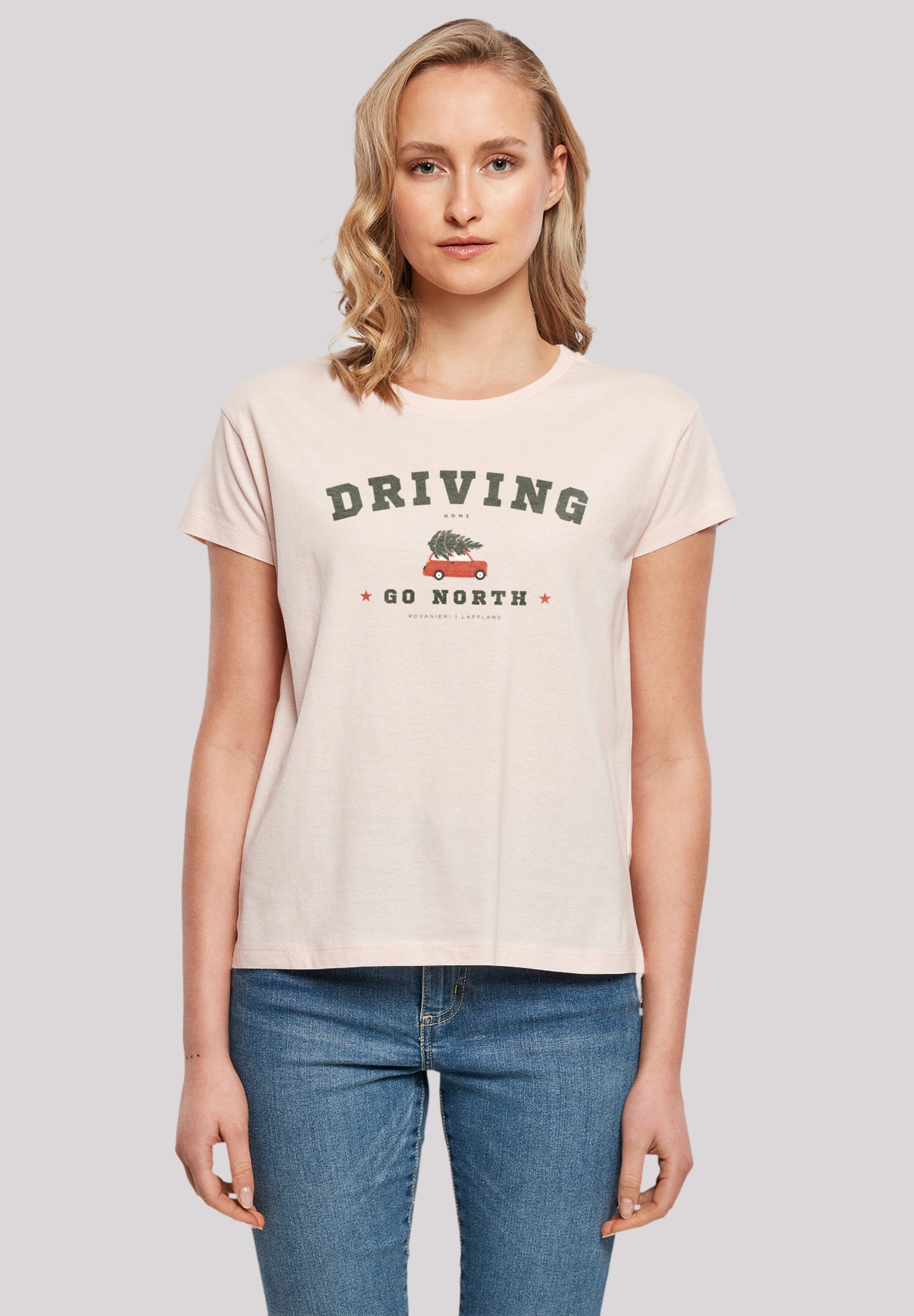 F4NT4STIC T-Shirt Driving Home Weihnachten Weihnachten, Geschenk, Logo,  Vielseitiges Basic mit minimalistischem Design