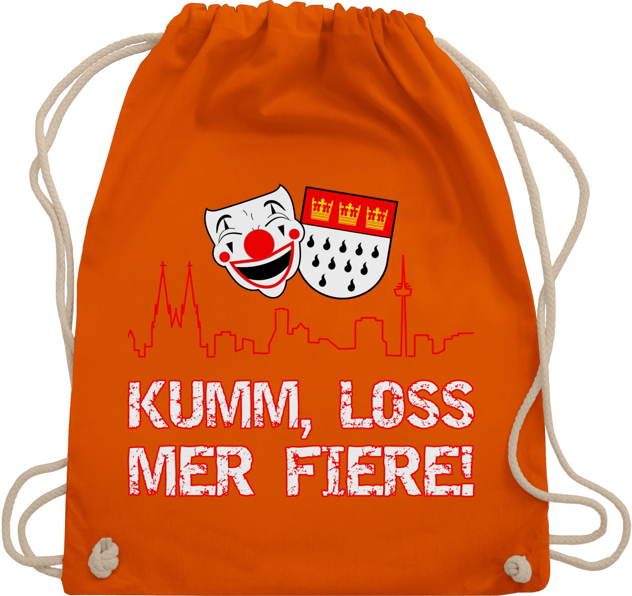 Shirtracer Turnbeutel Kumm loss mer fiere Kölle Alaaf Köln Wappen Karneval Karnevalskostüm C, Karneval & Fasching