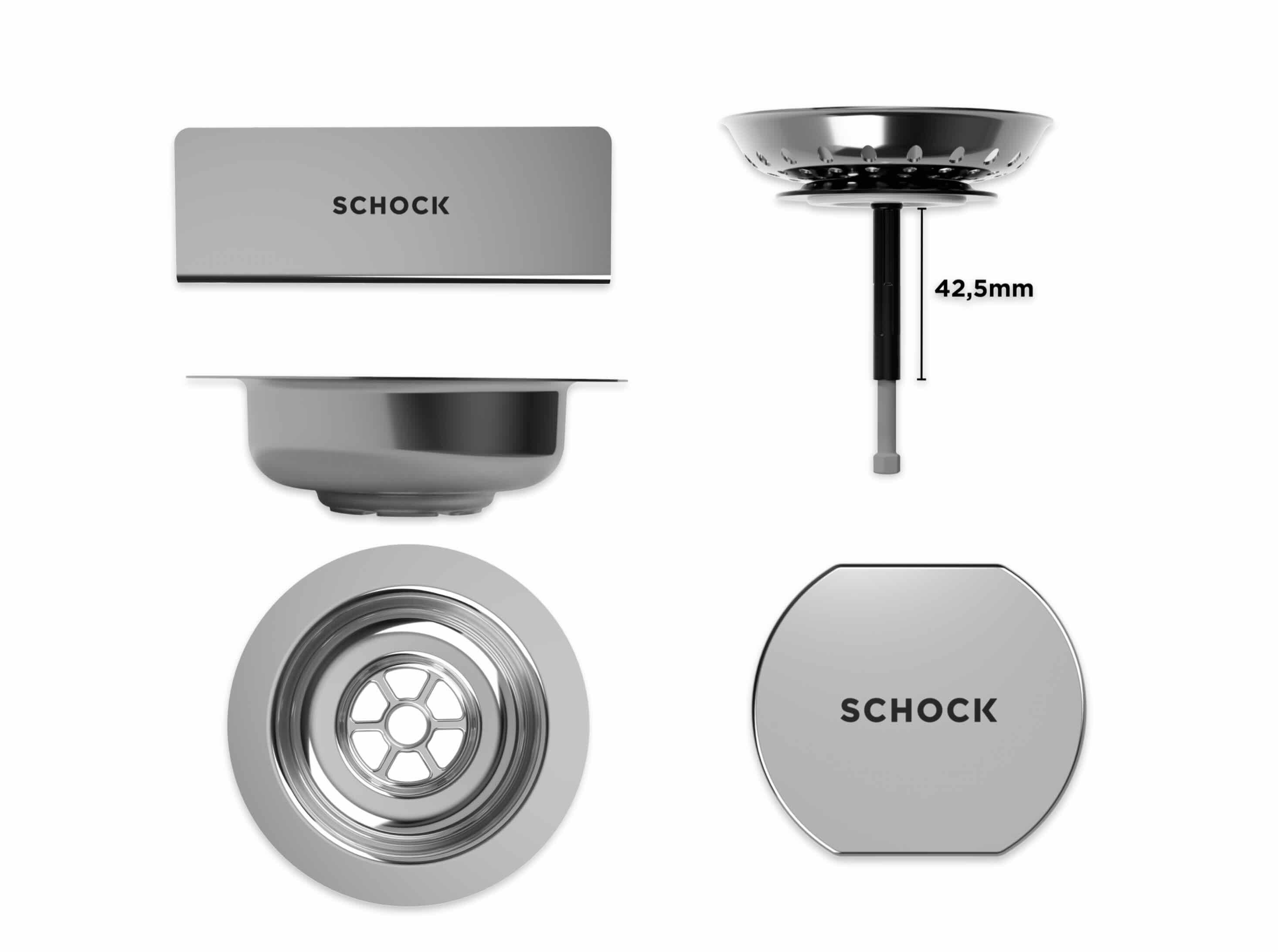 Schock Einbauspüle Schock Sichtteile chrom 400073CHR