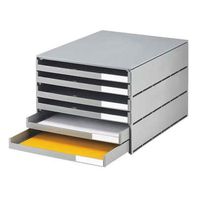 STYRO Schubladenbox »Styroval«, mit 6 flachen/ offenen Schubladen, stapelbar