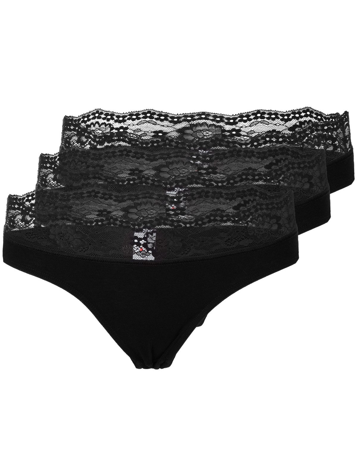 Bikinislip 3er Pack Damen Brasilian-Slip Viskose