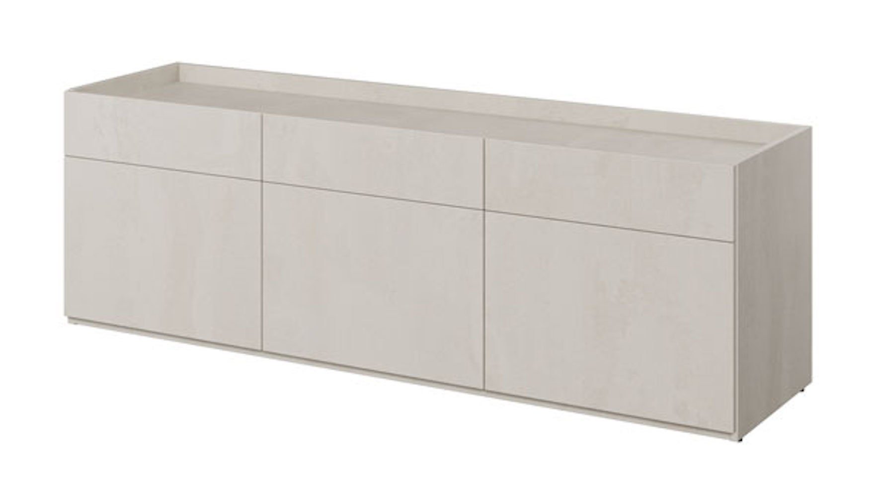 Feldmann-Wohnen Lowboard Teen Flex (Teen Flex, 1 St., Lowboard), 150x42x52cm betonfarben 3-türig