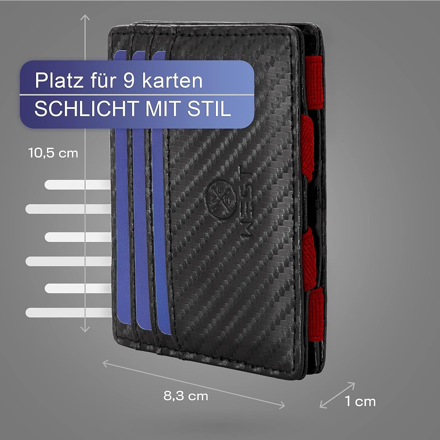 WEST Geldbörse - Magic Wallet mit Münzfach + Geschenkverpackung (magische G günstig online kaufen