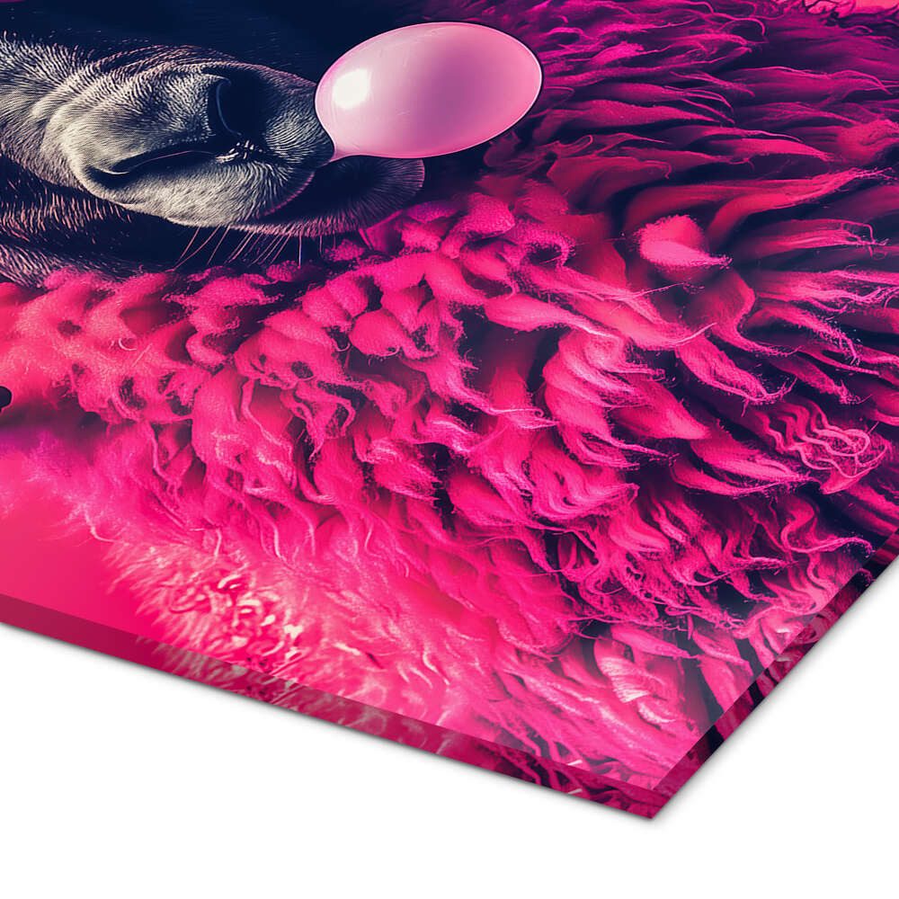 Posterlounge Wandbild Pink Pop Art Widder genießt das Leben, Frank Daske, erhältlich als Poster, Leinwandbild, Wandsticker oder Acrylglasbild