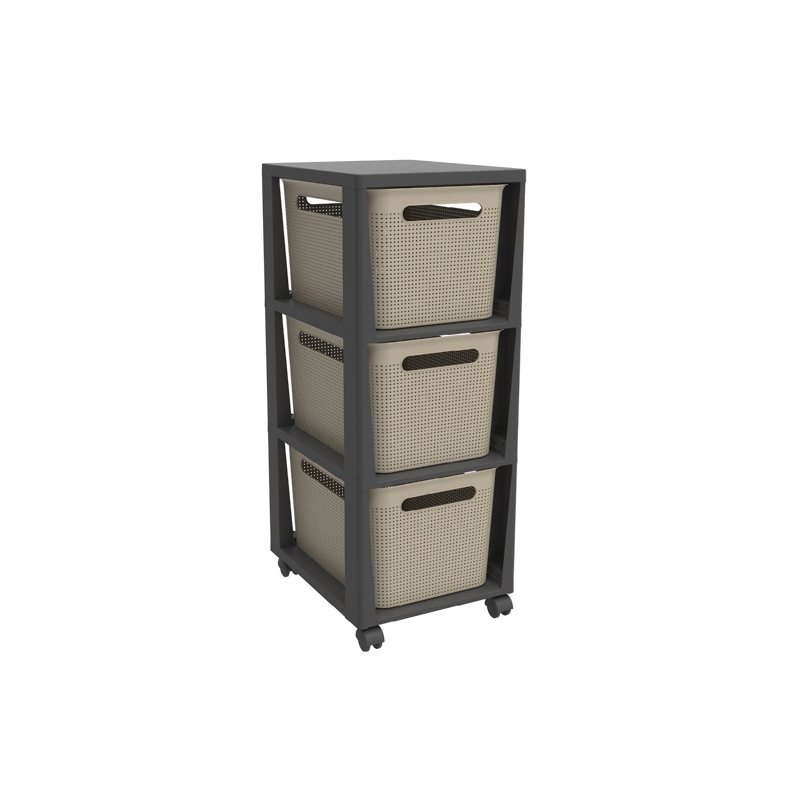 Carrello Verdure Tontarelli 3 Cassetti - Smontabile, Verde, 40x29x62 Cm - Foto 3