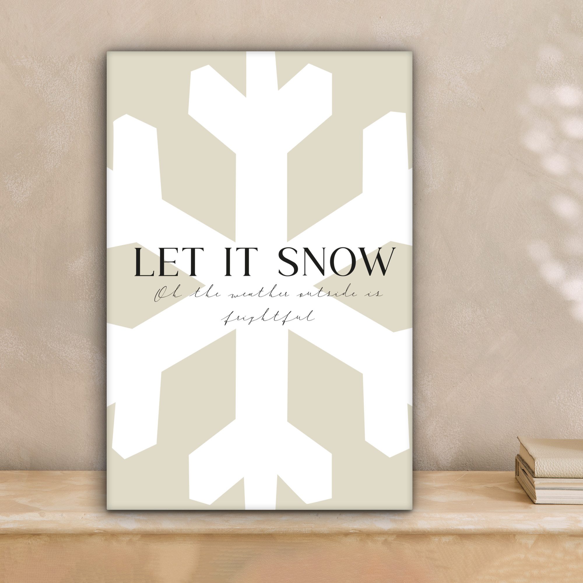 OneMillionCanvasses® Leinwandbild Schnee - Japandi - Winter - Dekoration, F günstig online kaufen