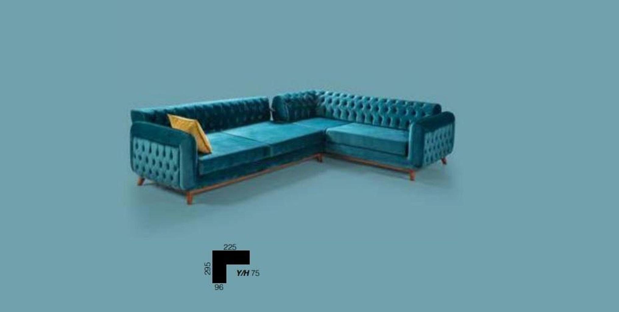 Luxus L-form Ecksofa Polster JVmoebel Textil Couchen Ecksofa, Wohnlandschaft Couch Sofa