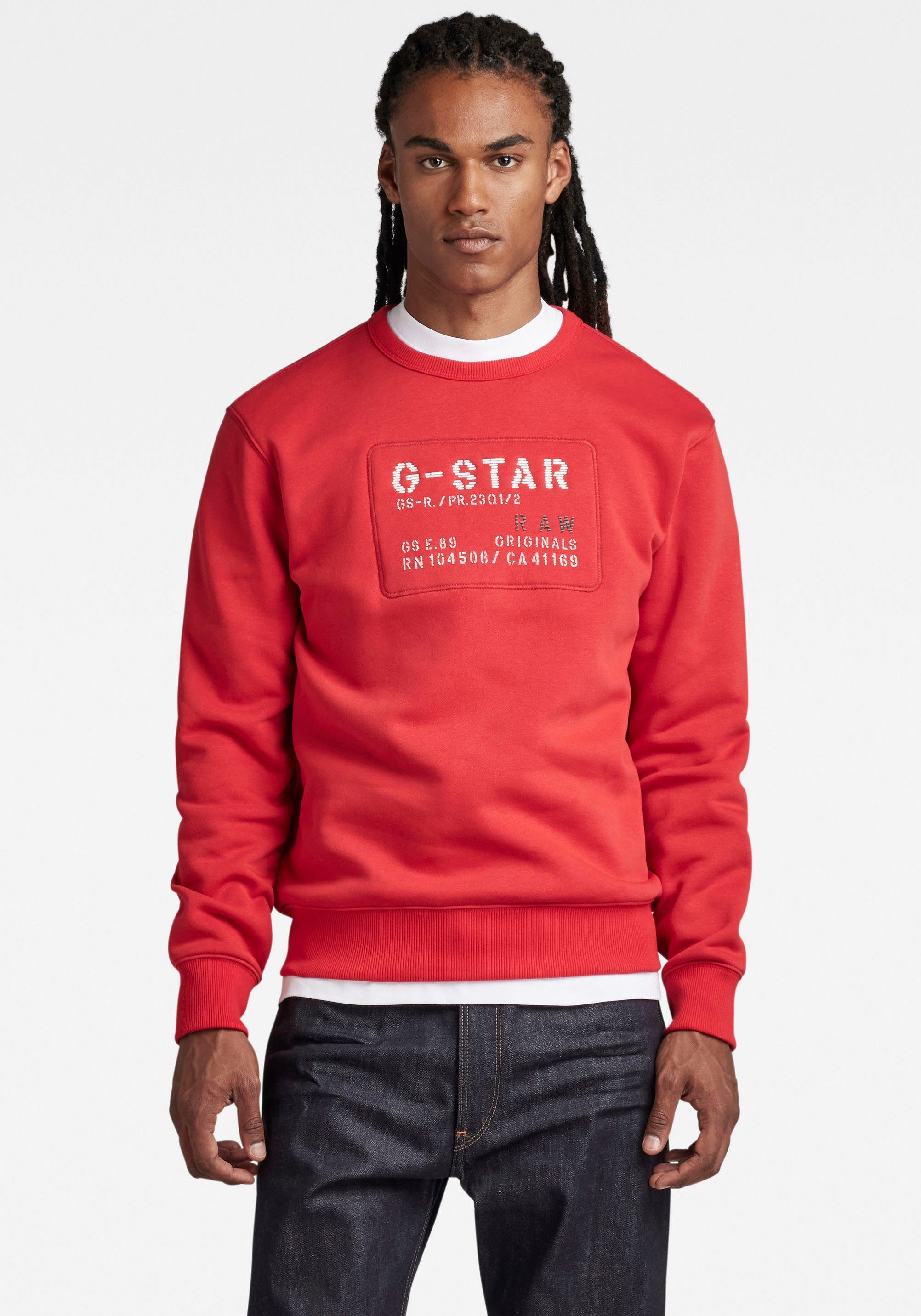 G-Star Red Acid Originals RAW Sweatshirt Sweatshirt