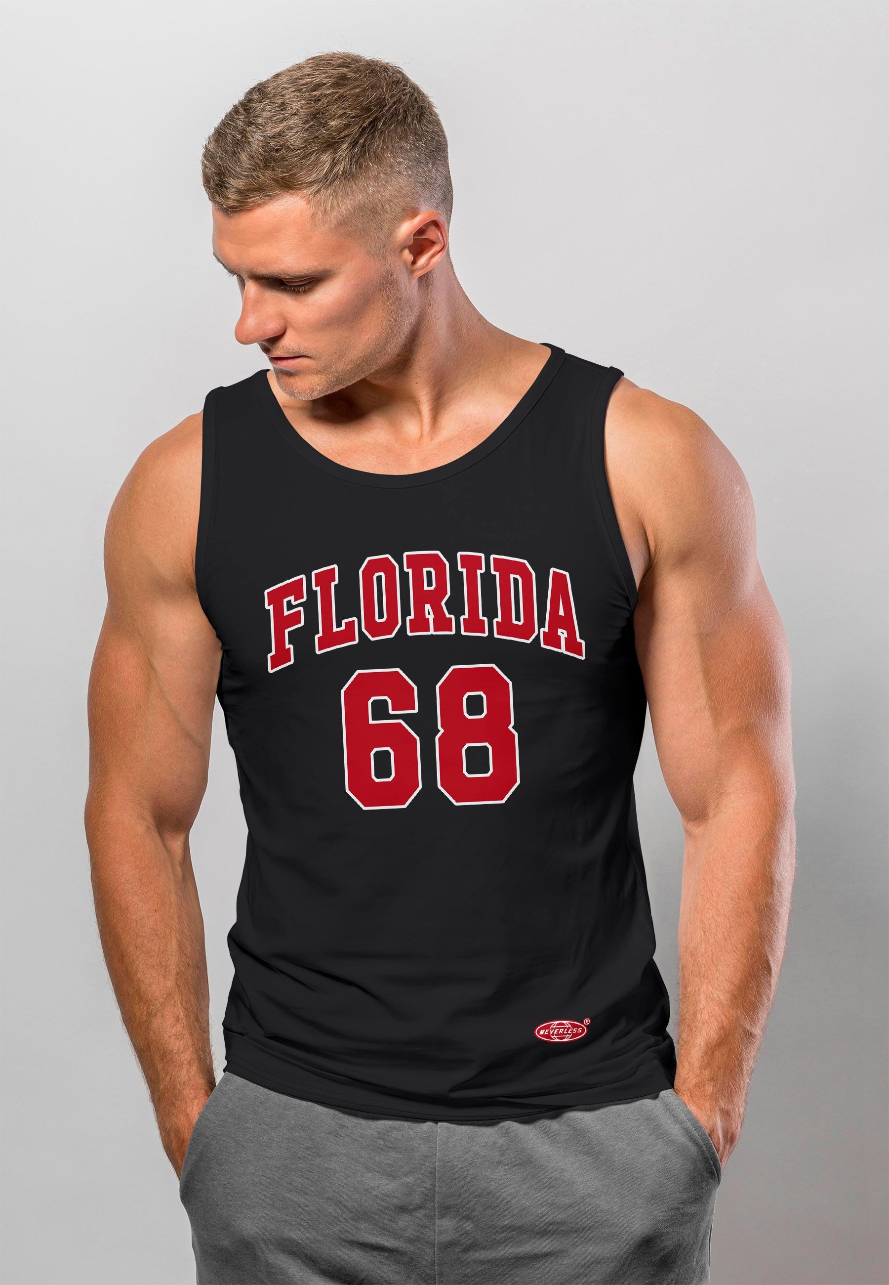Neverless Tanktop Herren Tank-Top Print Florida 86 Trikot College Style Basketball mit Print
