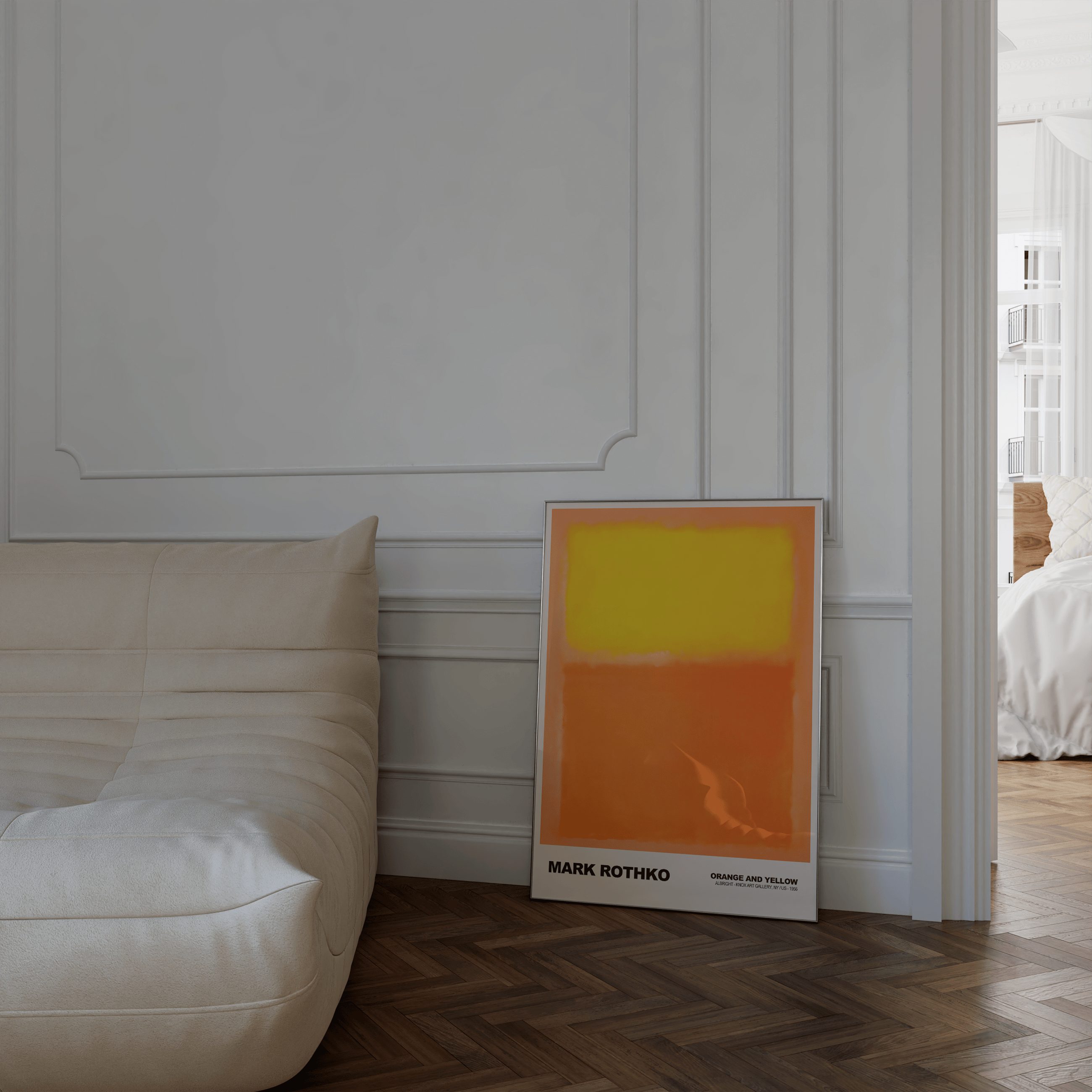 JUSTGOODMOOD Poster Mark Rothko Orange and Yellow Abstrakter Expressionismus Farbfeld Prin, (1 St) – Bild 4 von 5