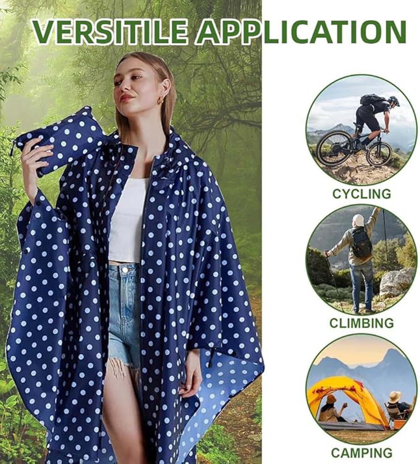Coonoor Regenjacke Unisex Regenjacken Regencape, Wasserdicht mit Kapuze – Bild 4 von 5