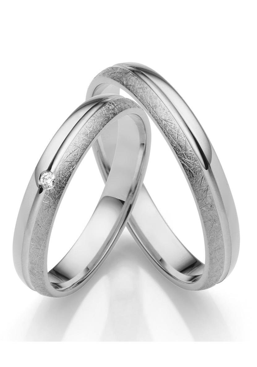 Firetti Trauring Schmuck Geschenk Gold 750 Hochzeit Ehering "LIEBE", Made in Germany, wahlweise mit oder ohne Brillant