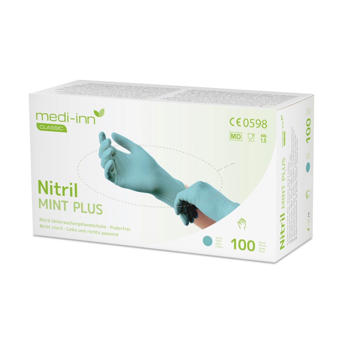 Nitril-Handschuhe Nitril Mint Plus Einmalhandschuhe puderfrei