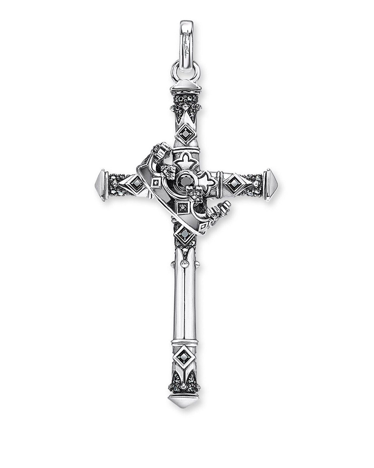 THOMAS SABO & Kreuzanhänger Kreuz Krone
