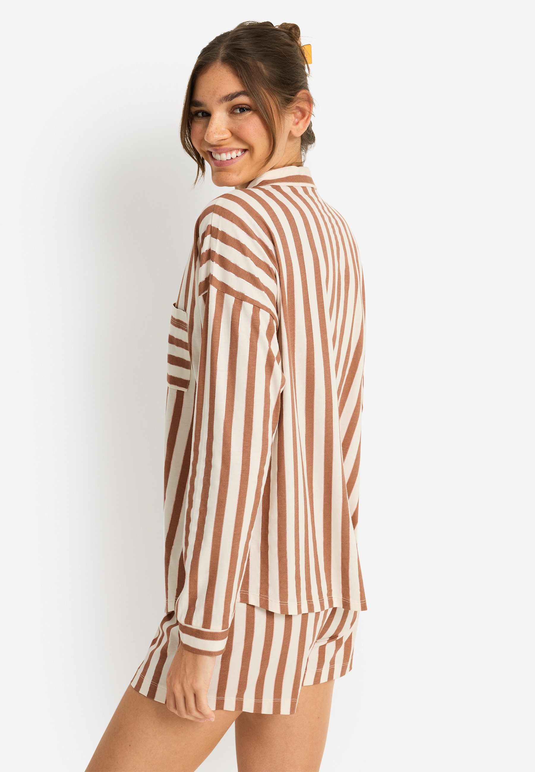 LSCN by LASCANA Shorty (Set, 2 tlg) mit Streifendruck