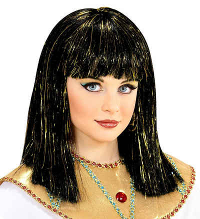 Widmann S.r.l. Kostüm-Perücke Mädchen Perücke 'Cleopatra', Schwarz Gold