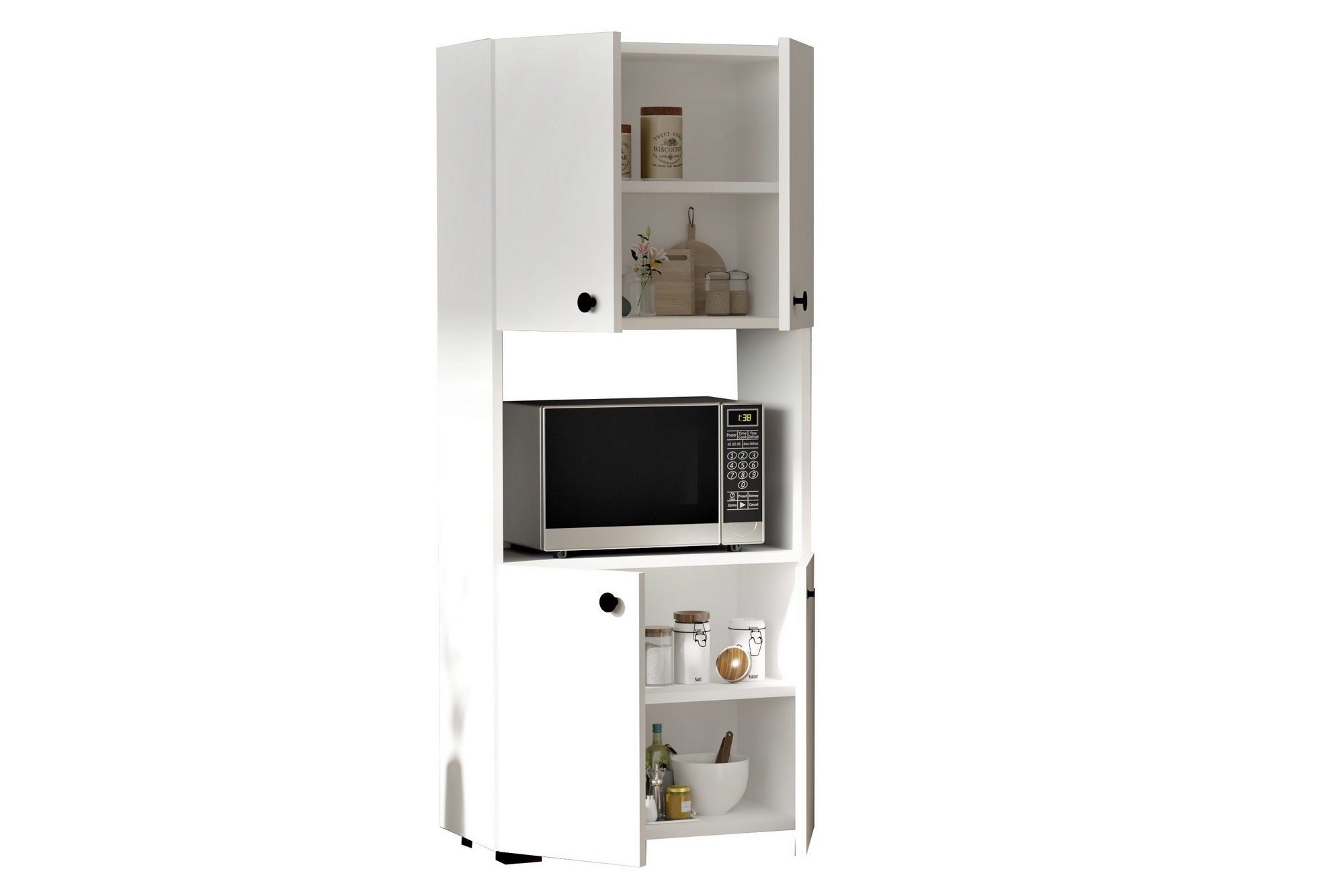 Skye Decor Hochschrank 100% MELAMINE COATED PARTICLE BOARD, 140 cm x 31,4 cm x 60 cm Q3102