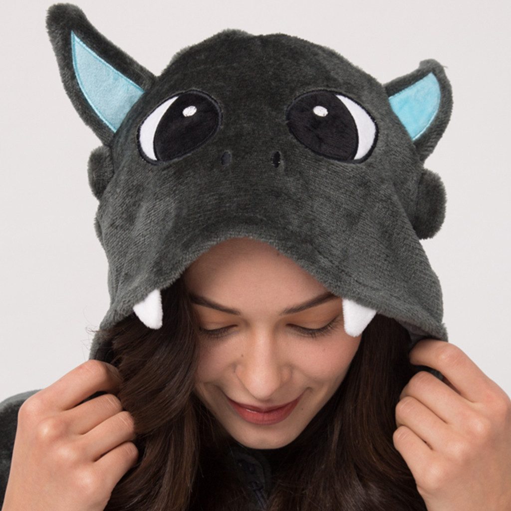 Corimori Partyanzug Erwachsenen Onesie, Jumpsuit, Jumpsuit, Pyjama, Fasching, Kigurumi, Tierkostüme, Drache "Spark"