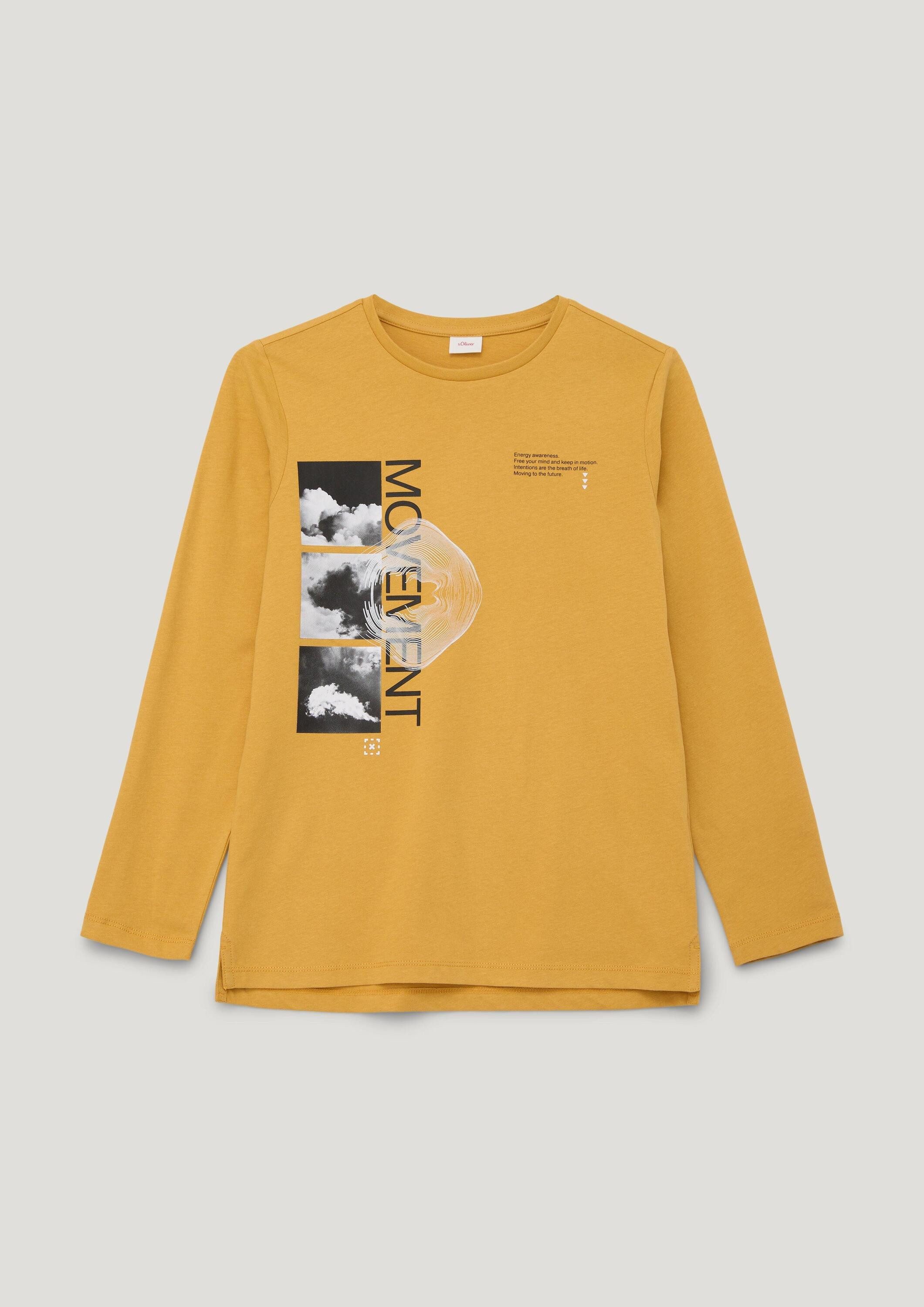 s.Oliver Langarmshirt T-Shirt Longsleeve mit Frontprint