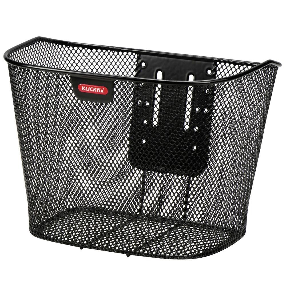 KlickFix Fahrradkorb KLICKfix Festkorb E mit Halter schwarz 25x35x26 cm
