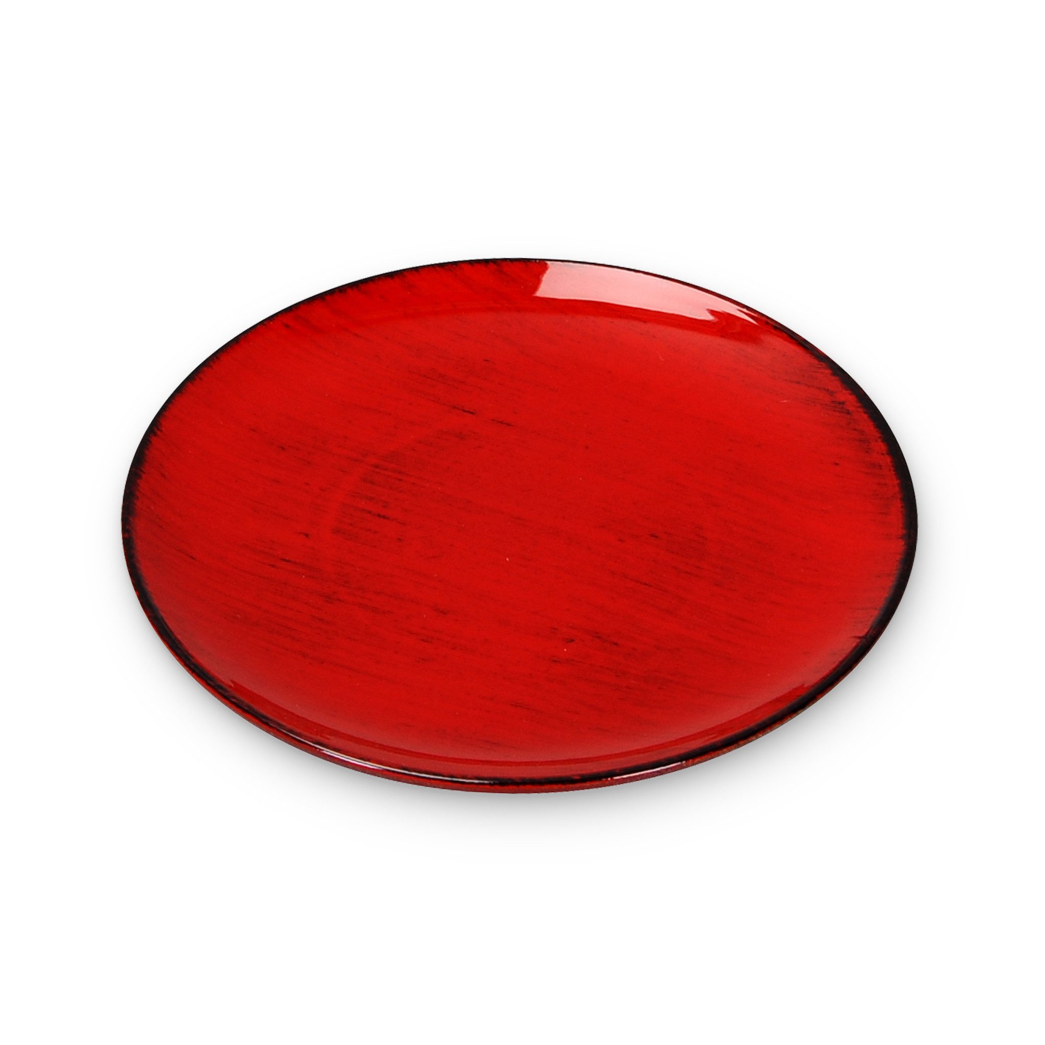 matches21 HOME & HOBBY Dekoschale Deko-Teller 15 cm in rot-schwarz für drinnen & draußen (1 St), Tischdeko für individuelle Kränze, Blumenarrangements & Свічки