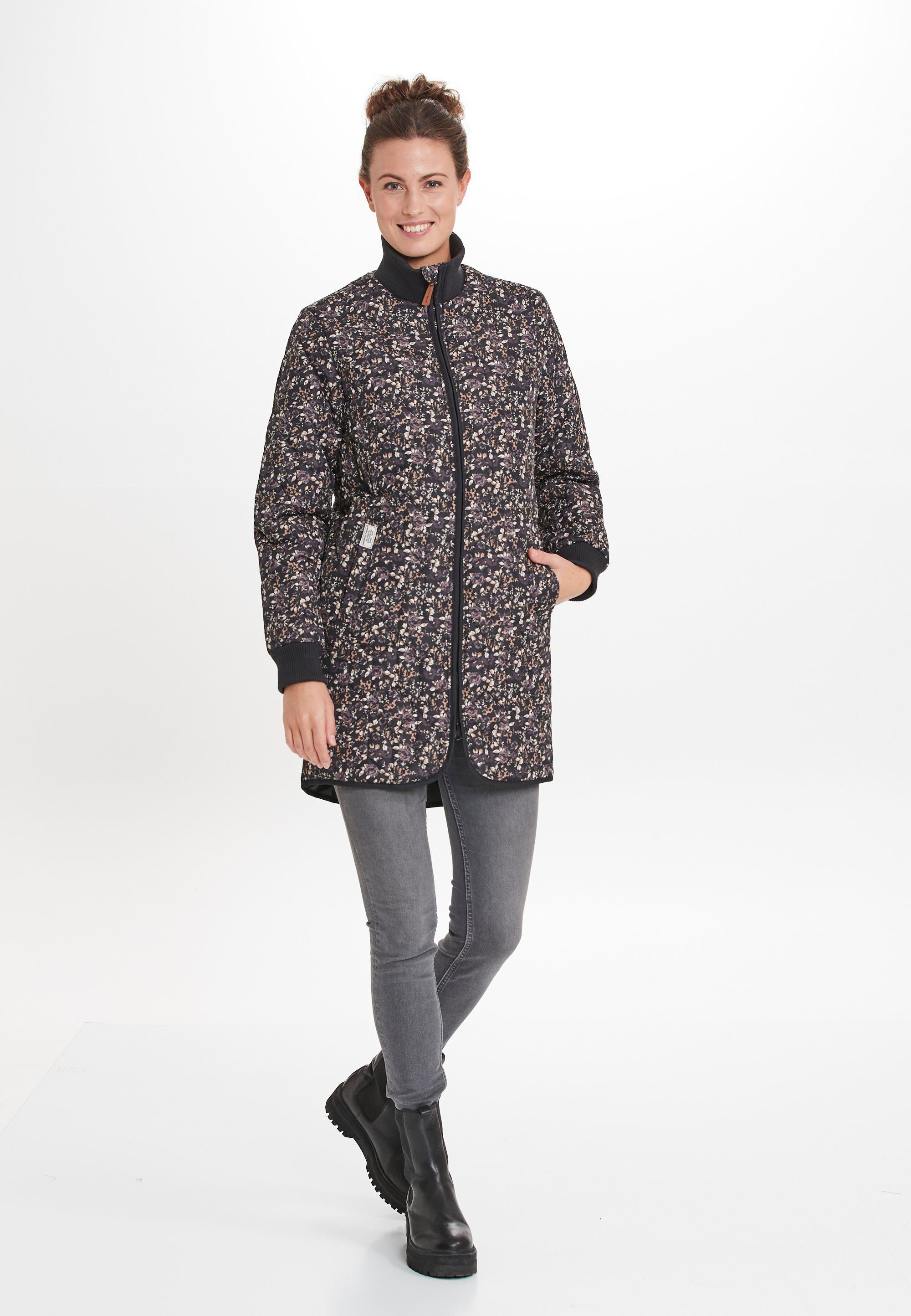 von Outdoorjacke REPORT Kinnschutz, REPORT und WEATHER WEATHER Floral mit bequemer Angesagter Steppmantel