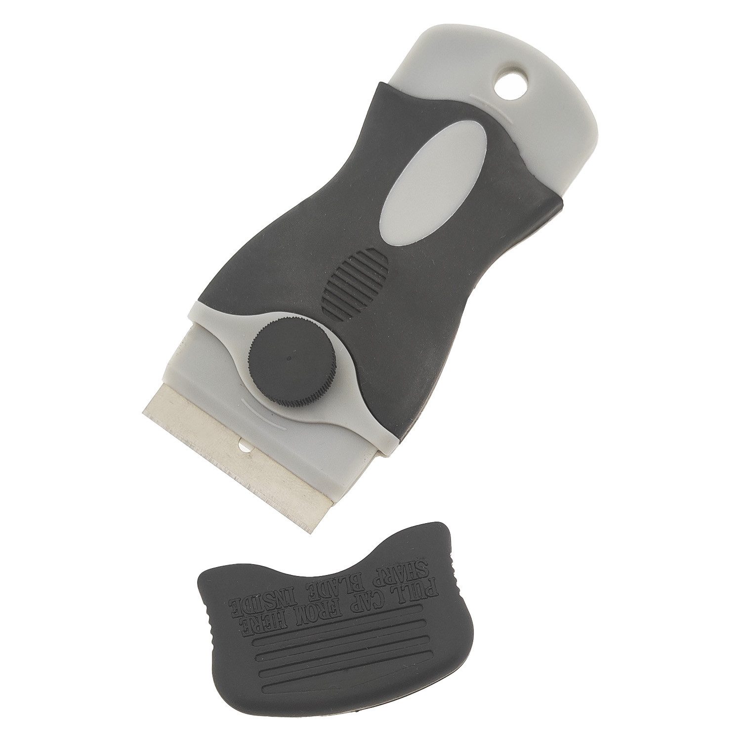 HundB Glasschaber Kochfeldkratzer Schaber Ceranfeldreiniger Schwarz Grau 6 Klingen Kochfeldkratzer Schaber Kochfeldschaber