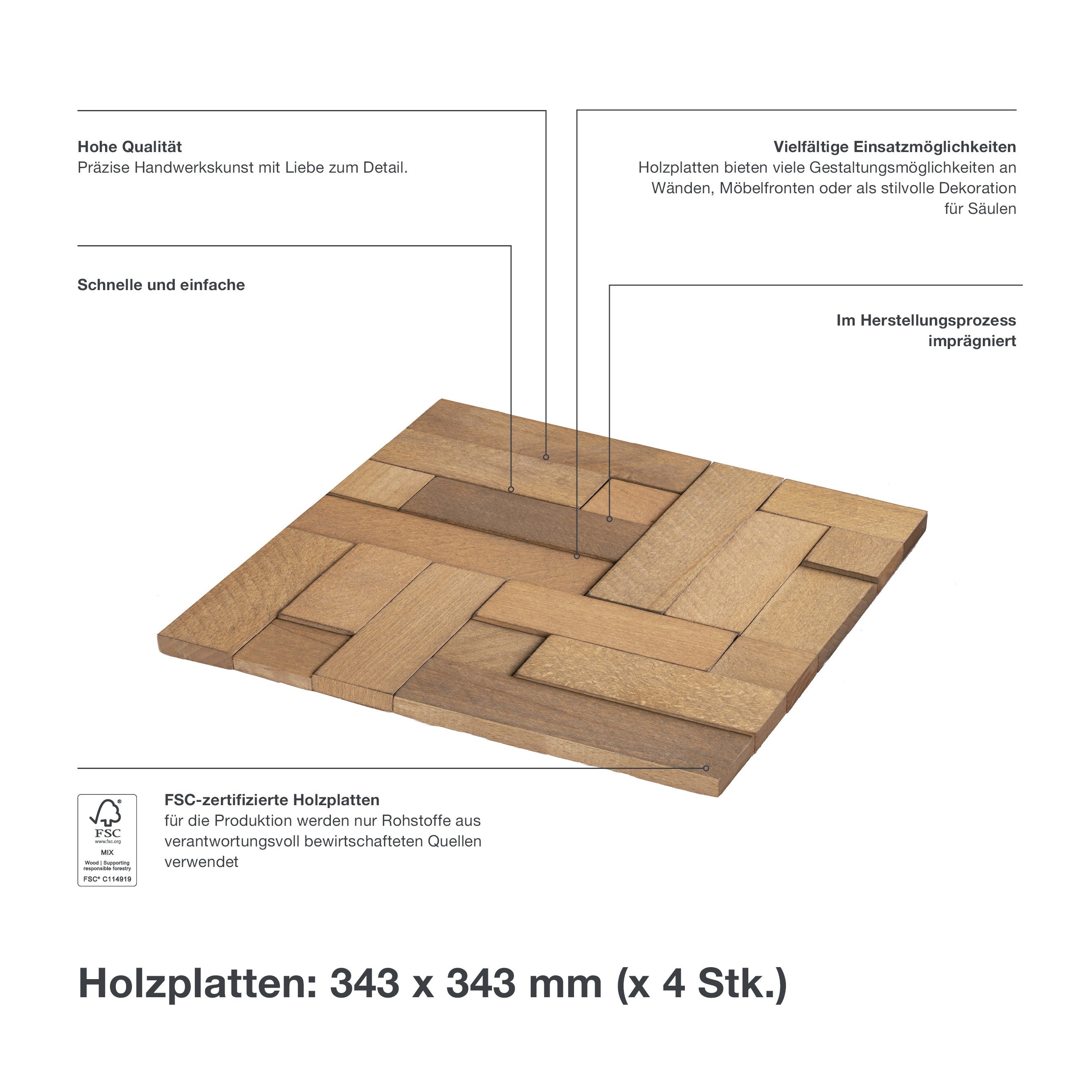 Stegu 3D Wandpaneel Echtholz Dekopaneel Verschiedene günstig online kaufen