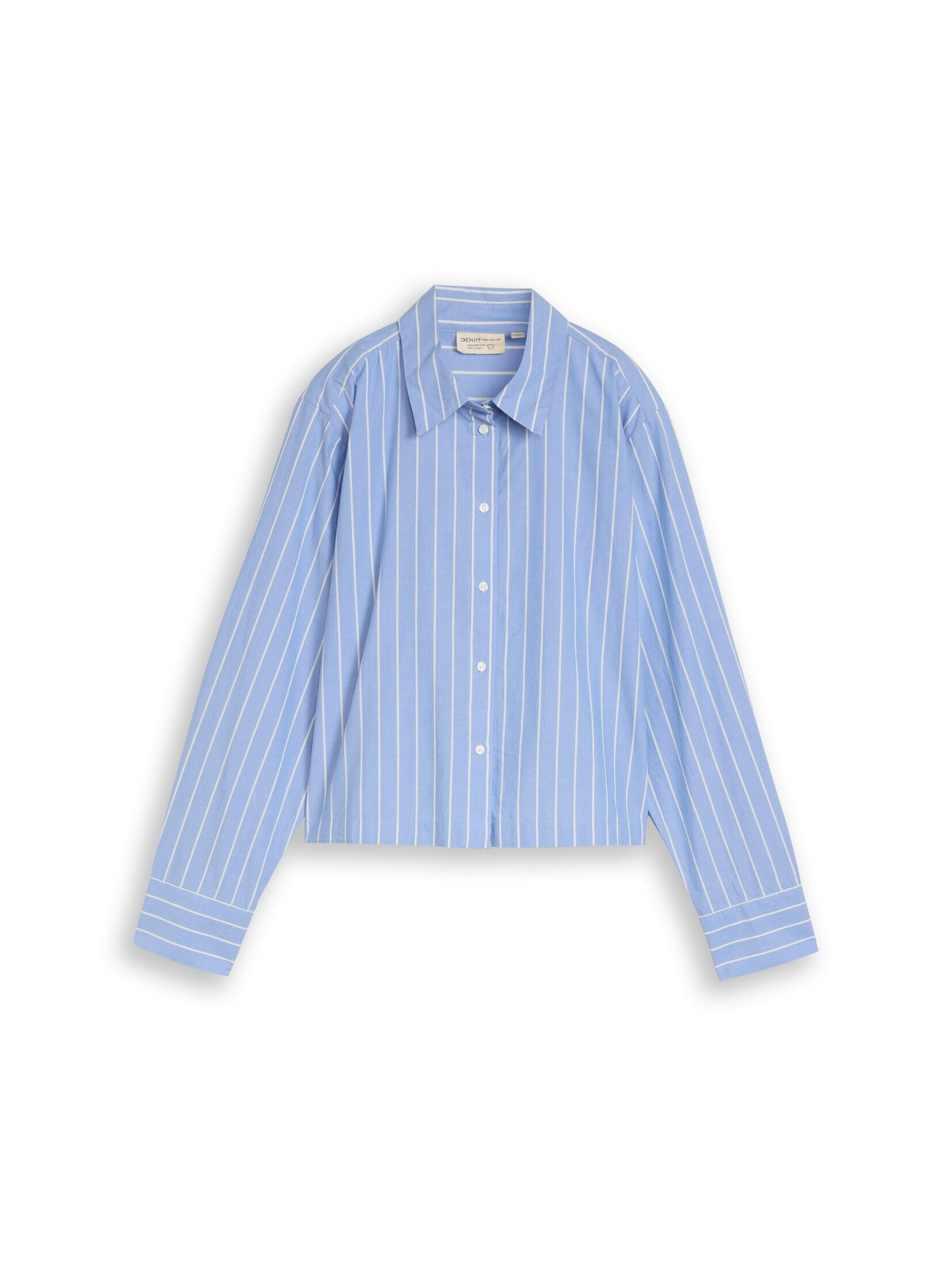 TOM TAILOR Denim Langarmbluse Blusen & Shirts Boxy Fit Hemdbluse aus Baumwolle