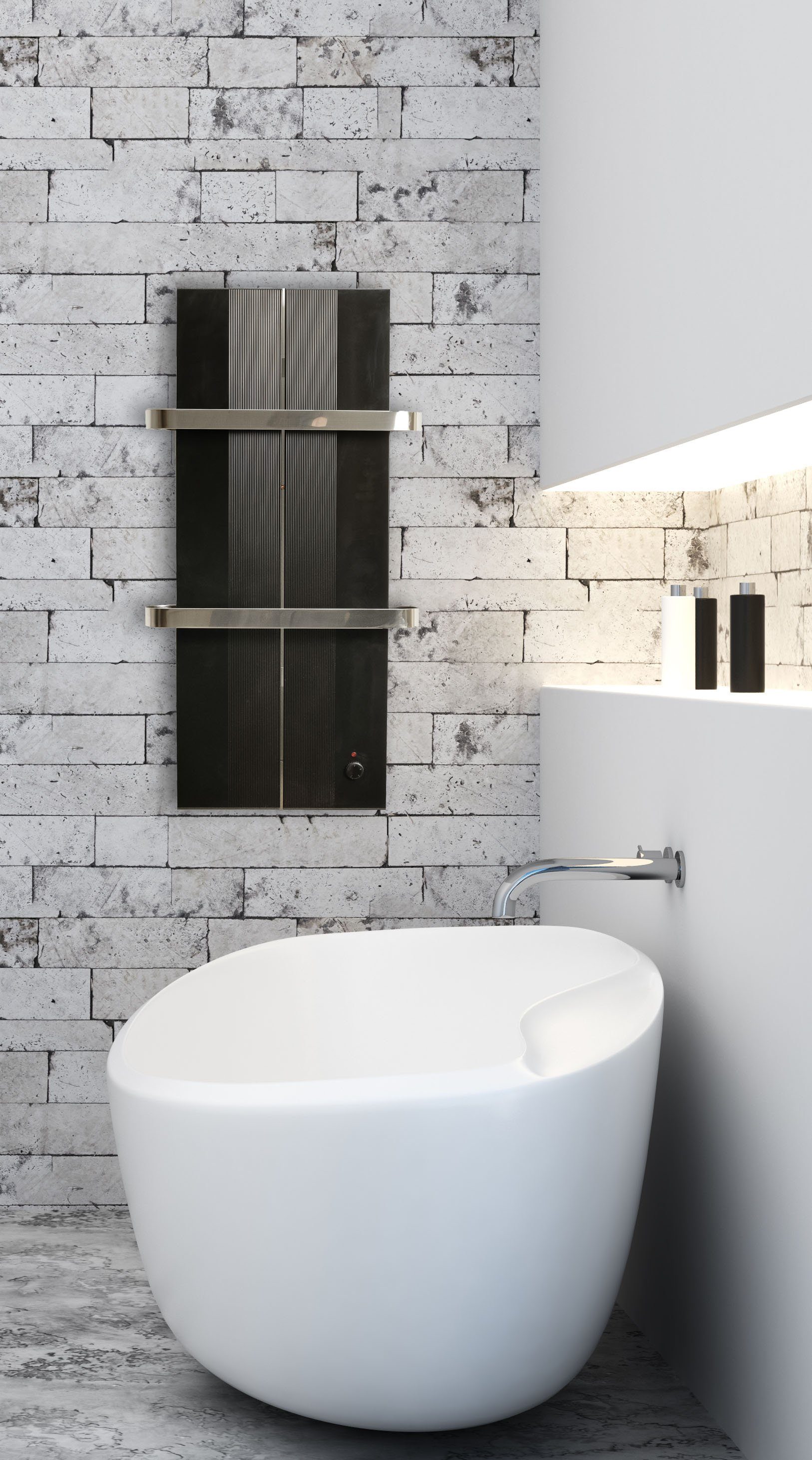 Finesa Elektrischer Badheizkörper Wärmeabgabe 400-750, W-Termostat, 5 Jahre günstig online kaufen