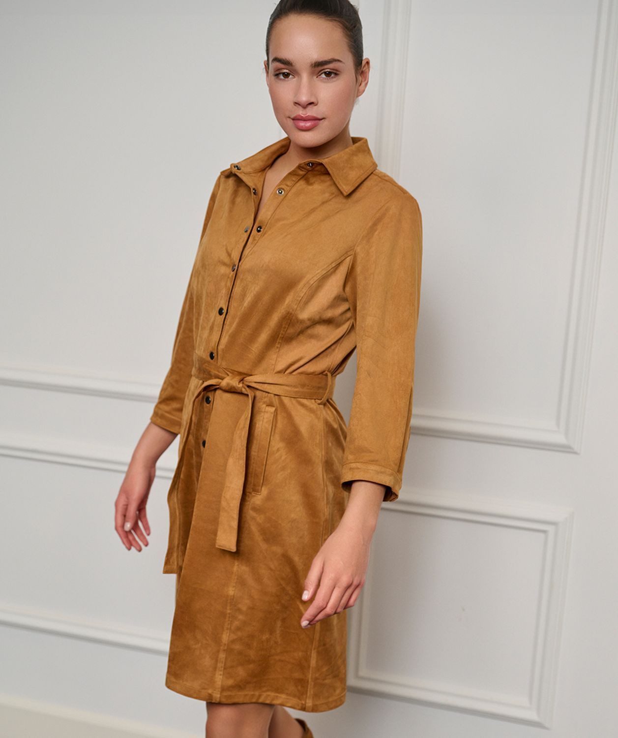 Esqualo Blusenkleid Esqualo Blusenkleid camel günstig online kaufen