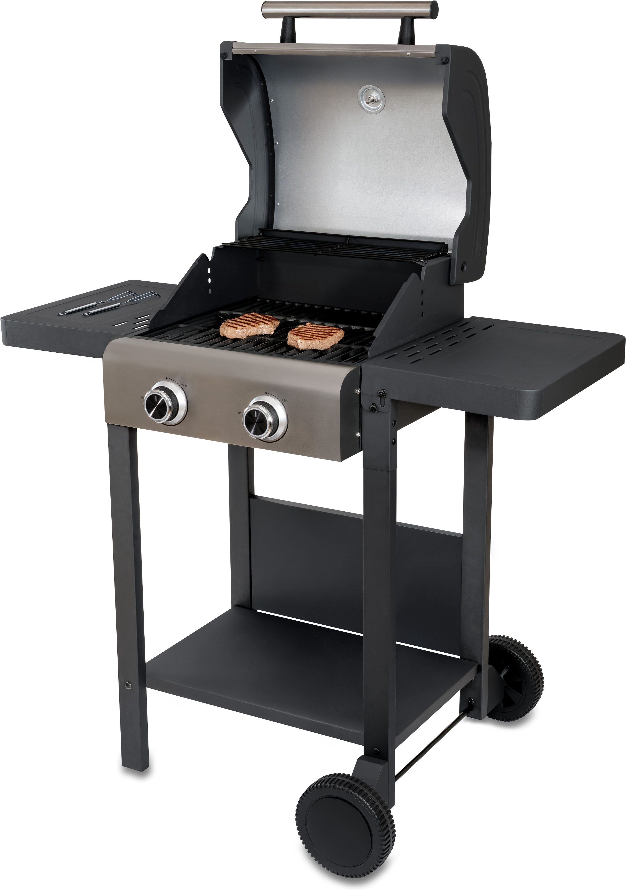 Unold Grill Standfuß Barbecue Grillwagen Buddy, Grilltemperaturen von über 300 °C