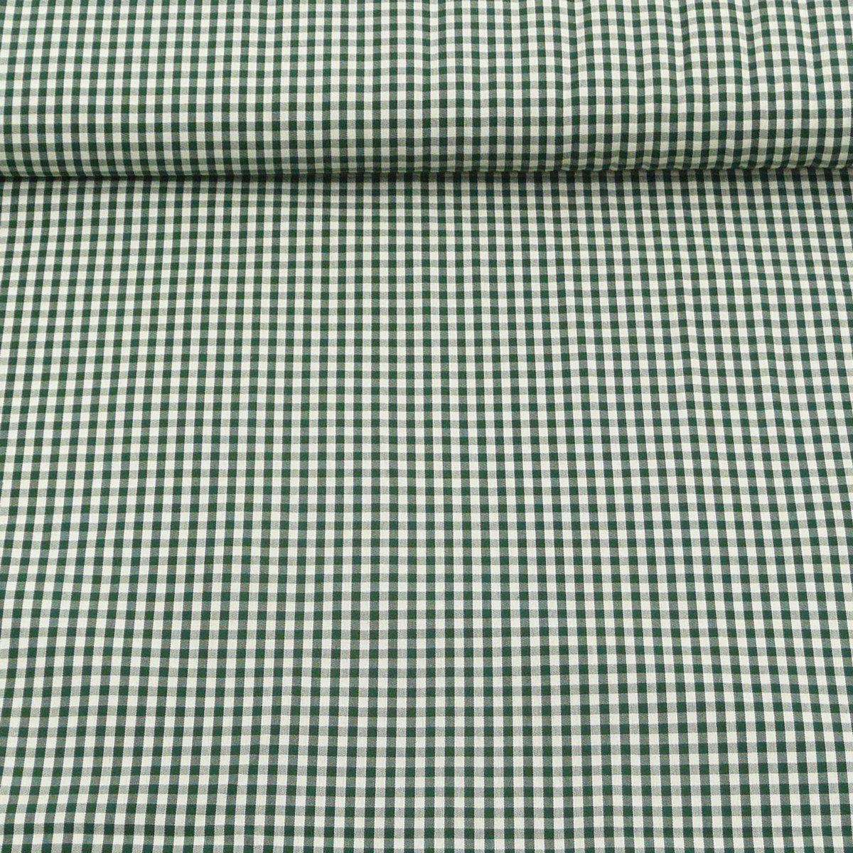 Stoff Vorhangstoff Dekostoff Meterware kariert grün weiß 160cm Stoffbreite, made in Germany