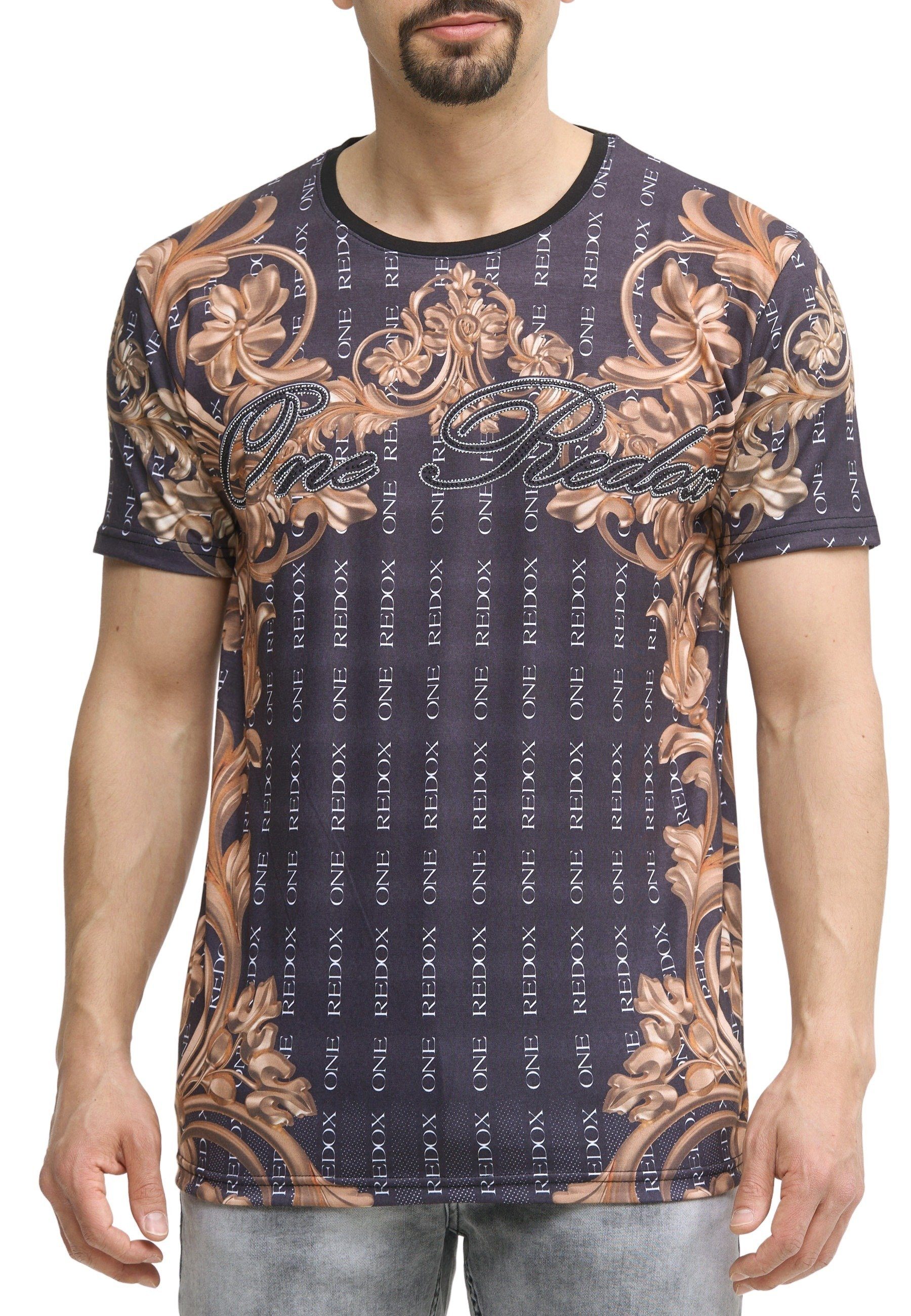 Herren Polo Designer Tee Code47 T-Shirt Schwarz Code47 Shirt, (Longsleeve Oberteil T-Shirt 1-tlg) Shortsleev Printshirt