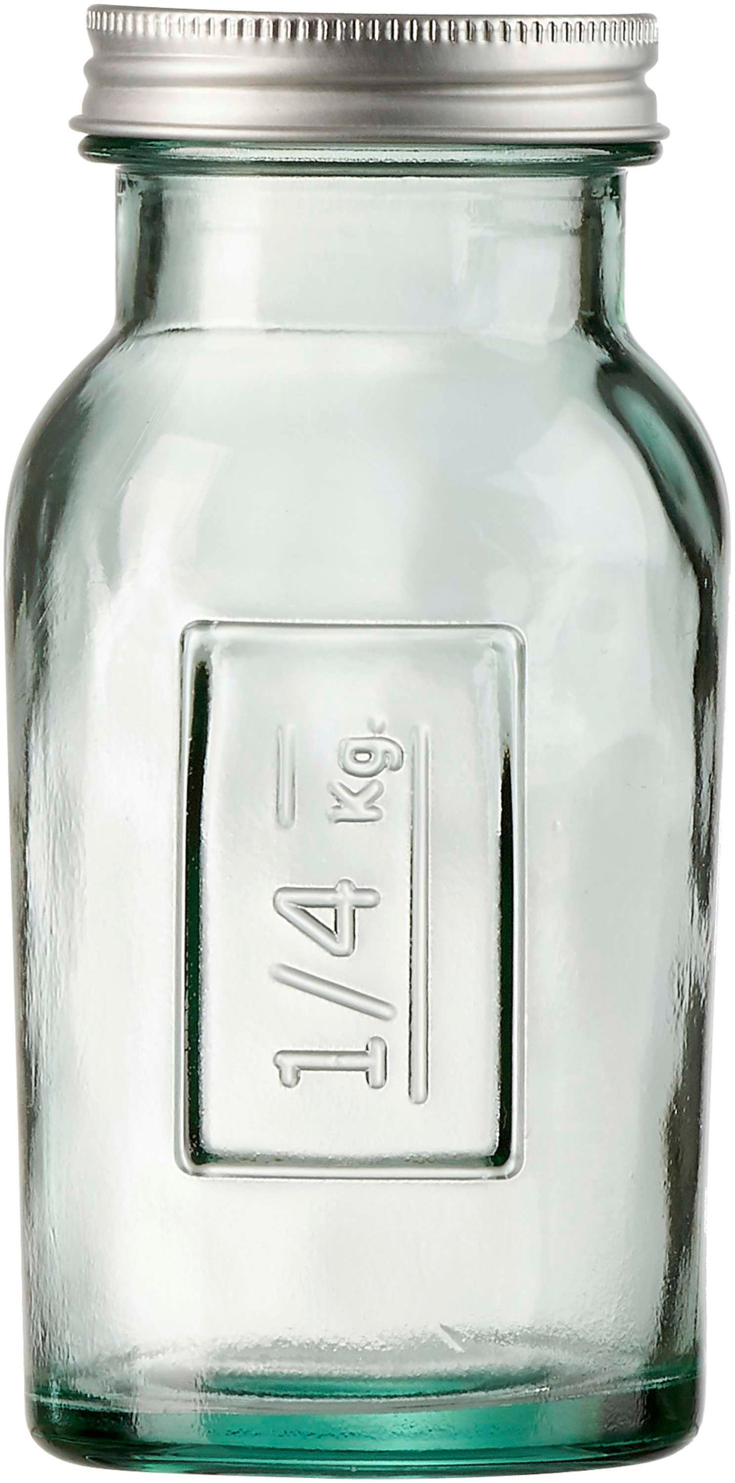 Vorratsdose m.Schraubdkl. Ritzenhoff mit Natural 809862 Glas, Gewichtsprägung Breker & SP, Vorratsglas