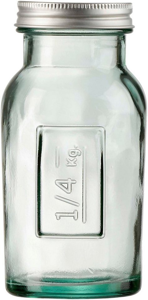 Ritzenhoff & Breker Vorratsdose Natural Vorratsglas m.Schraubdkl. 809862  SP, Glas, mit Gewichtsprägung